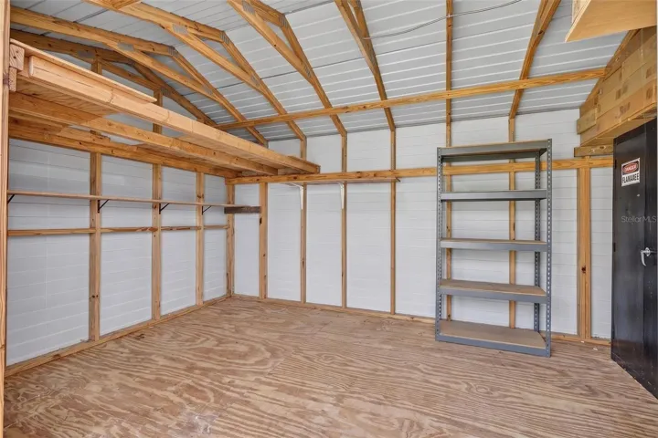 Inside Shed