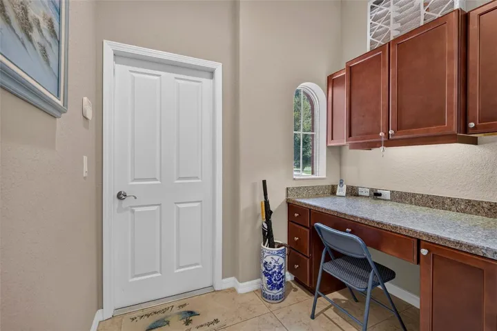 Built in Desk by Garage