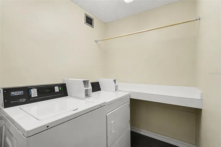 Laundry room just outside of the unit make it easily aaccessible.