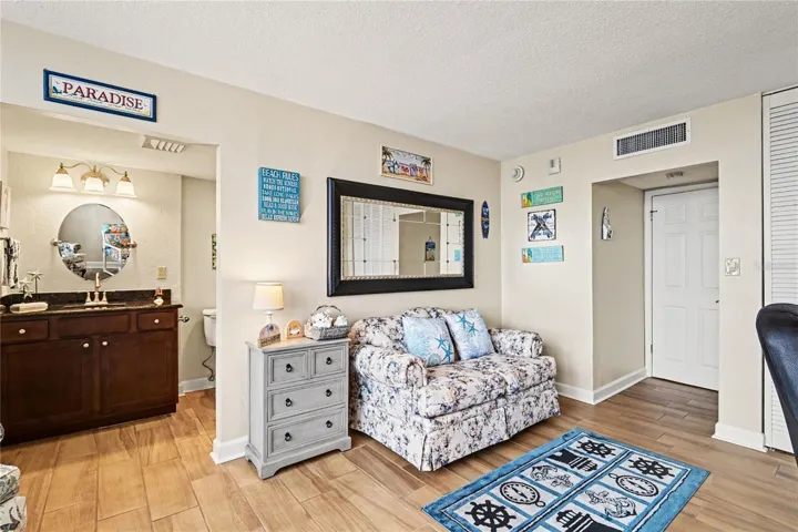 A spacious guest suite with private bath.