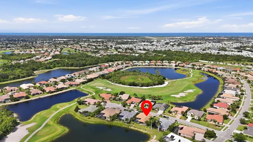 Water and golf course views