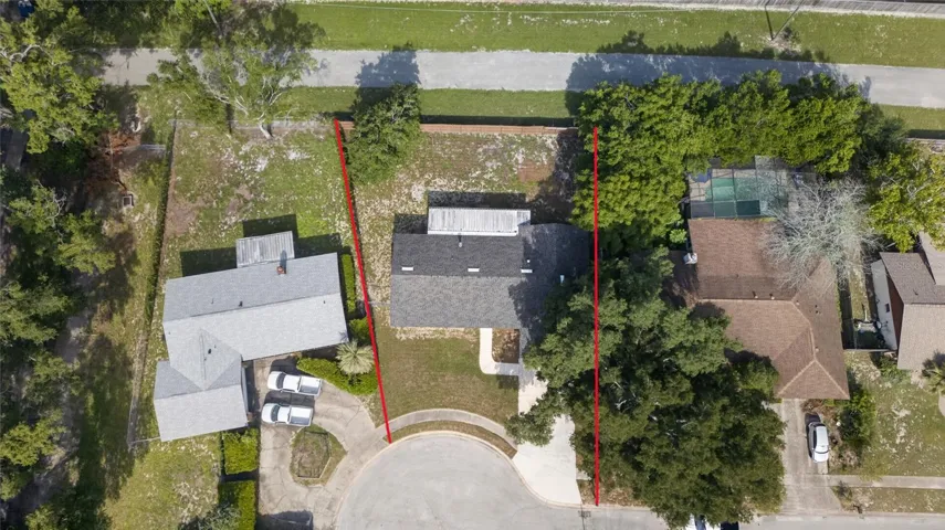 Aerial View with Lot Lines
