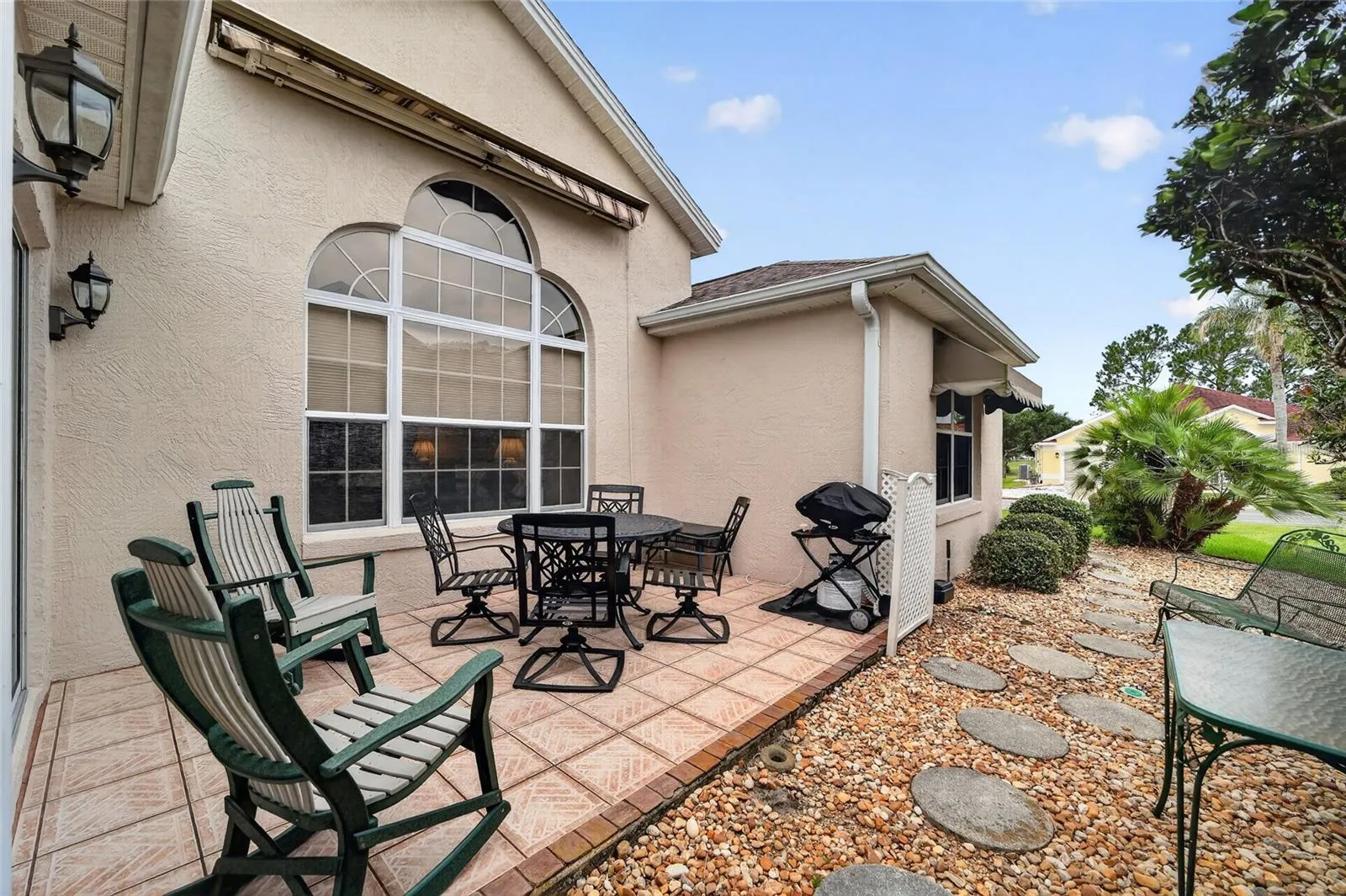 Open Patio with retractable awning