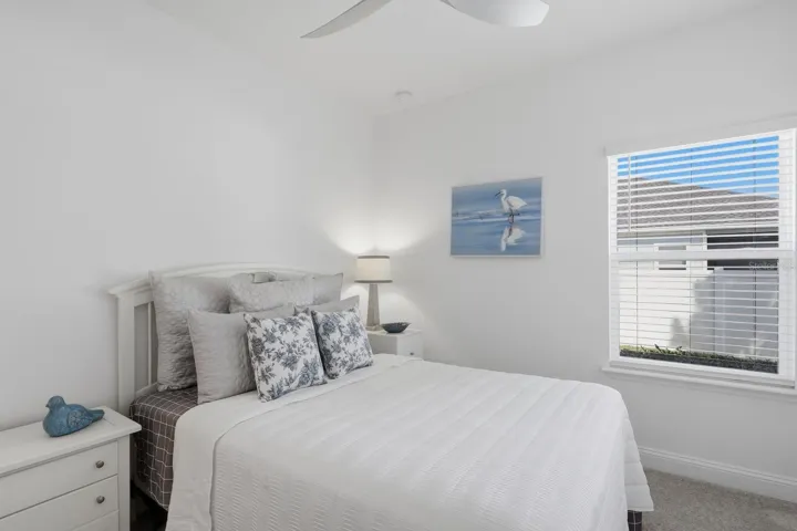Bedroom 2 easily holds a queen size bed and other furnishings.