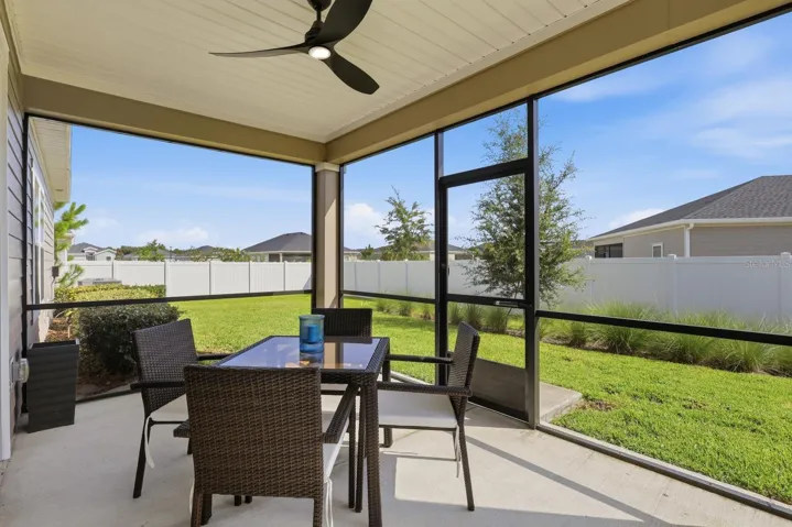 The screened-in lanai is a great entertaining space for you to enjoy.