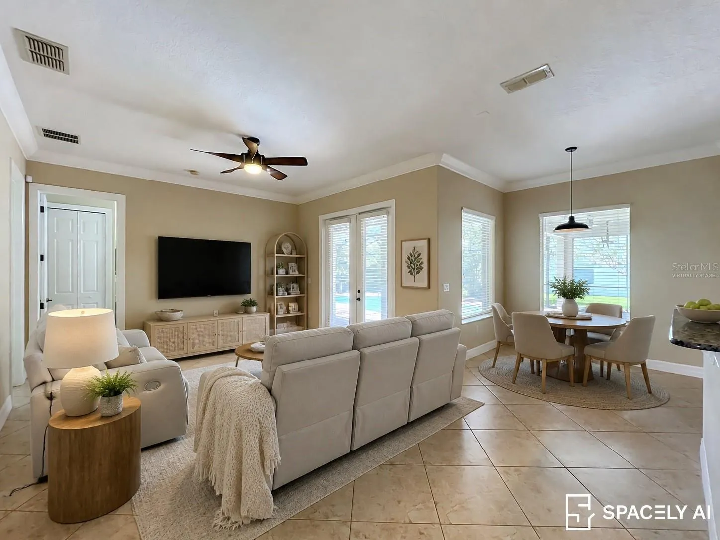 Virtually Staged Family Room