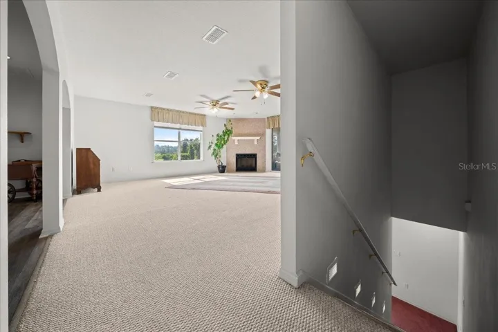 living room from stairway (upstairs)