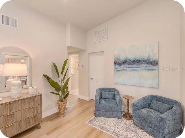 Master bedroom seating area