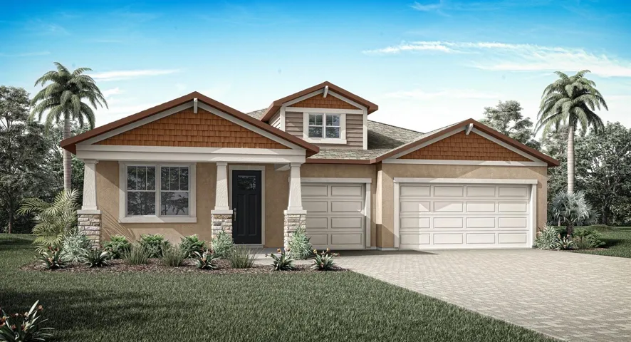 Meadowlark Landing - Glacier Bay Floorplan - Craftsman Elevation - Architect's Rendering