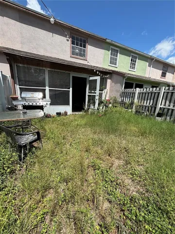 fully fenced backyard