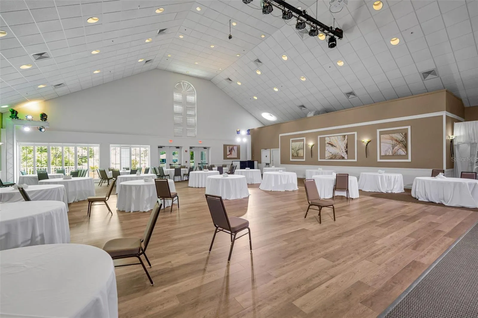 THE BALLROOM IN THE CLUBHOUSE, PERFECT FOR FUNCTIONS AND COMMUNITY EVENTS.