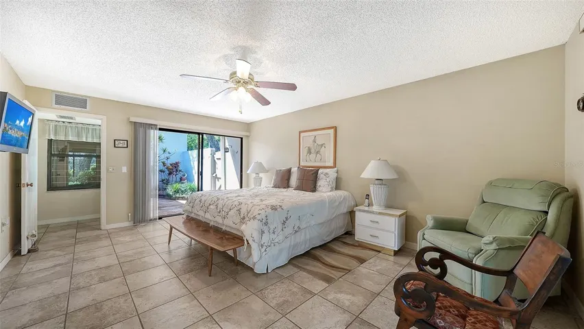 Master Bedroom that opens to private courtyard