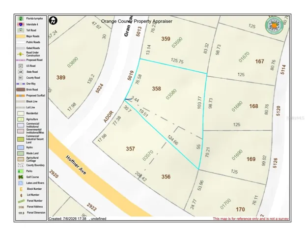 OCPA map of 5019 Gran Lac