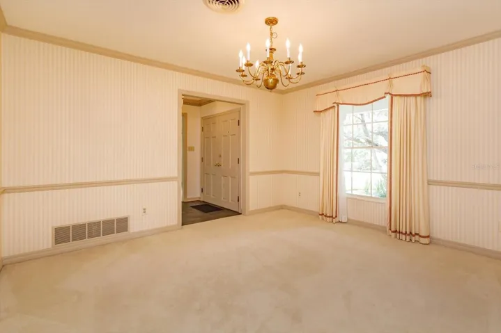 Dining room off foyer