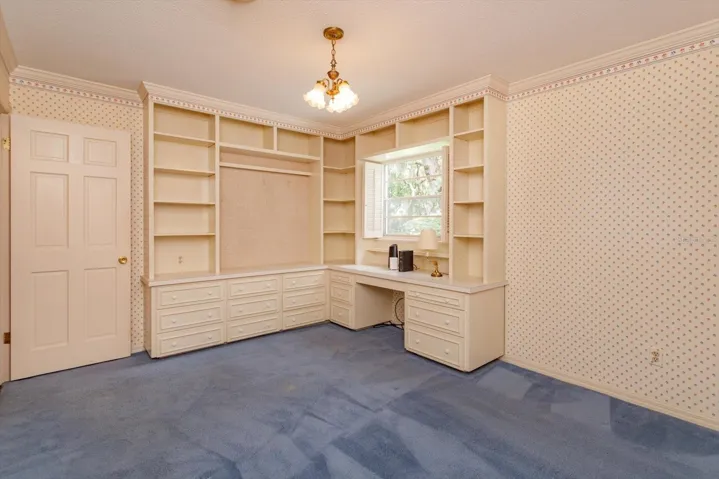 Bedroom 3 has built-in desk storage