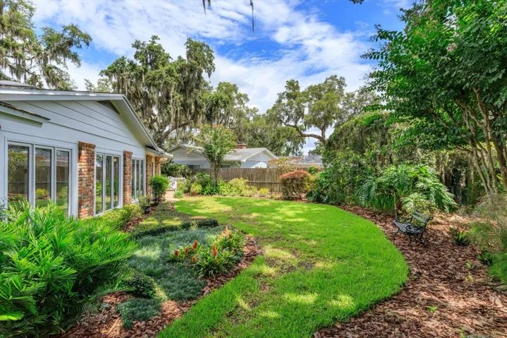 Fenced back yard