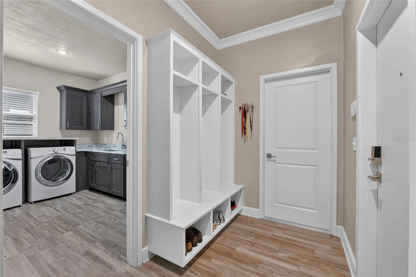 Guest hallway toward garage & laundry room