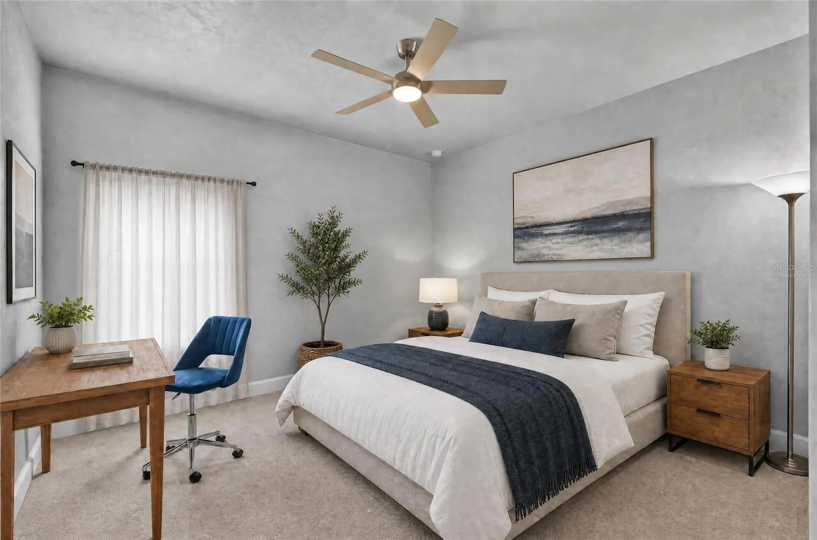 2nd guest bedroom virtually staged