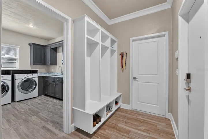 Guest hallway toward garage & laundry room