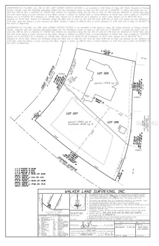 Survey of Lot and adjoining house at 5019 Gran Lac