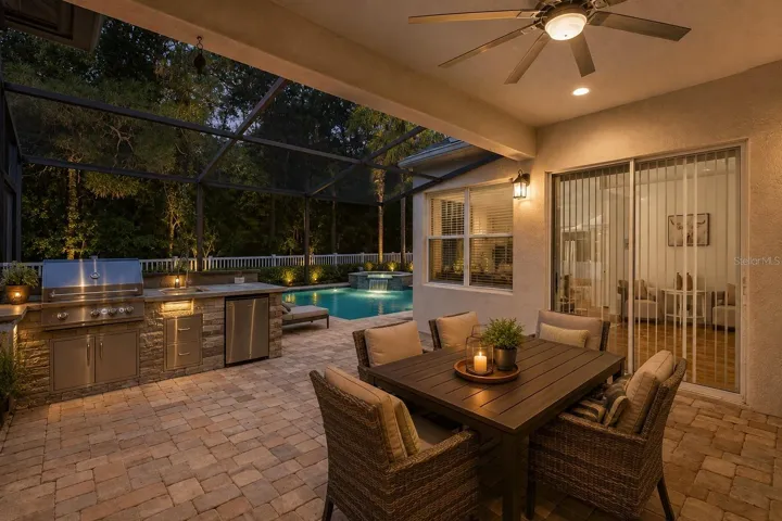 AI-Generated Conceptual Rendering – Pool and outdoor features shown are not currently existing. Image is intended to illustrate the potential use of the backyard space.