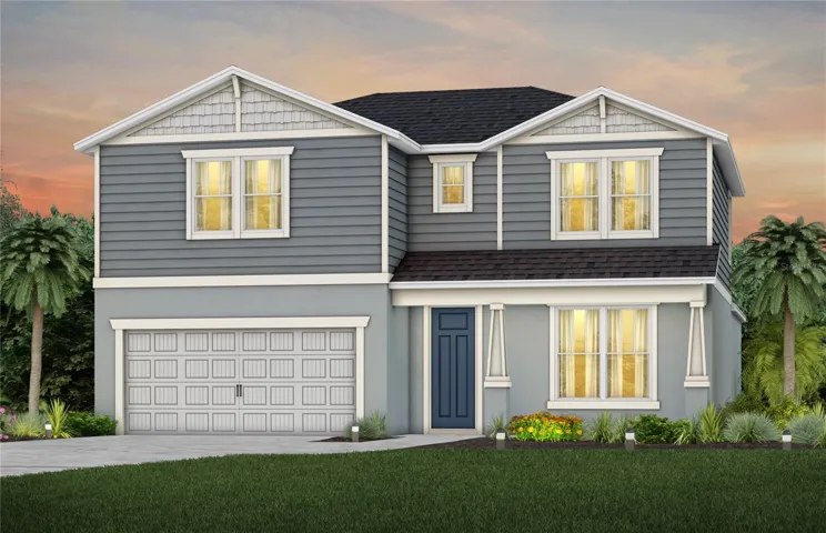 Exterior Design. Artistic rendering for this new construction home. Pictures are for illustrative purposes only. Elevations, colors and options may vary.