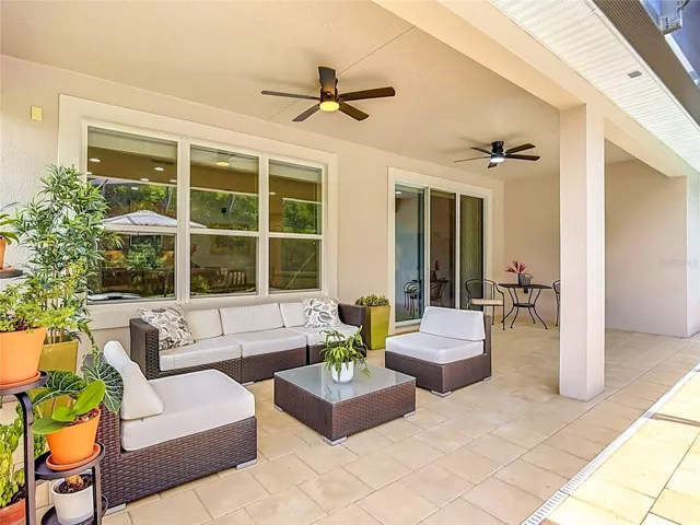 Relaxed and covered portion of the Lanai
