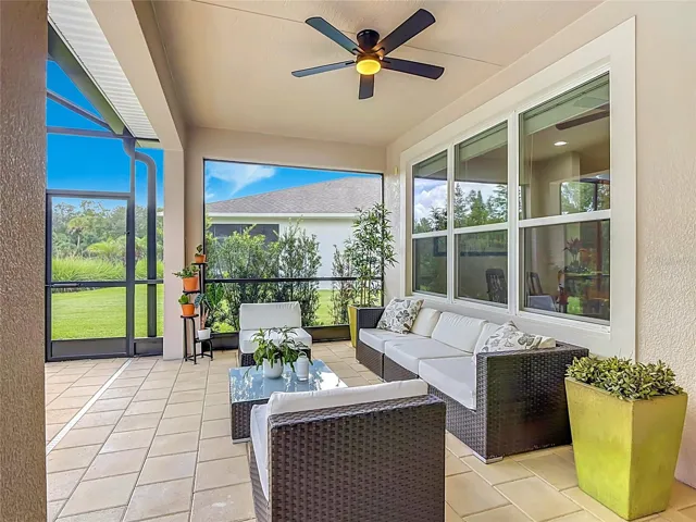 Relaxed and covered portion of the Lanai