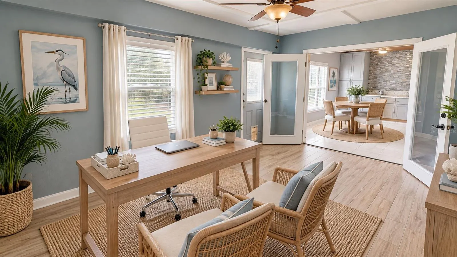 VIRTUALLY STAGED AS OFFICE/BEDROOM 4