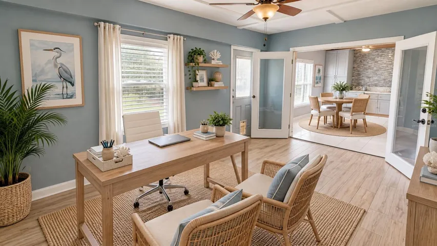 VIRTUALLY STAGED AS OFFICE/BEDROOM 4