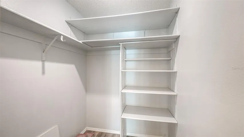 Closet in master bedroom