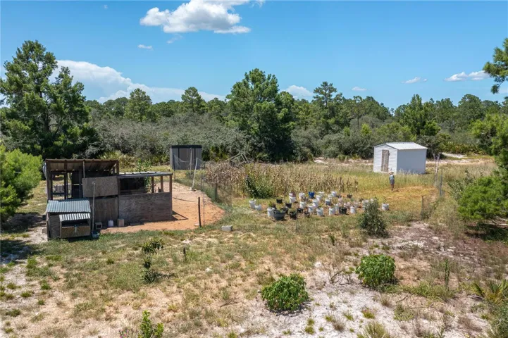 Owners have chickens and small garden