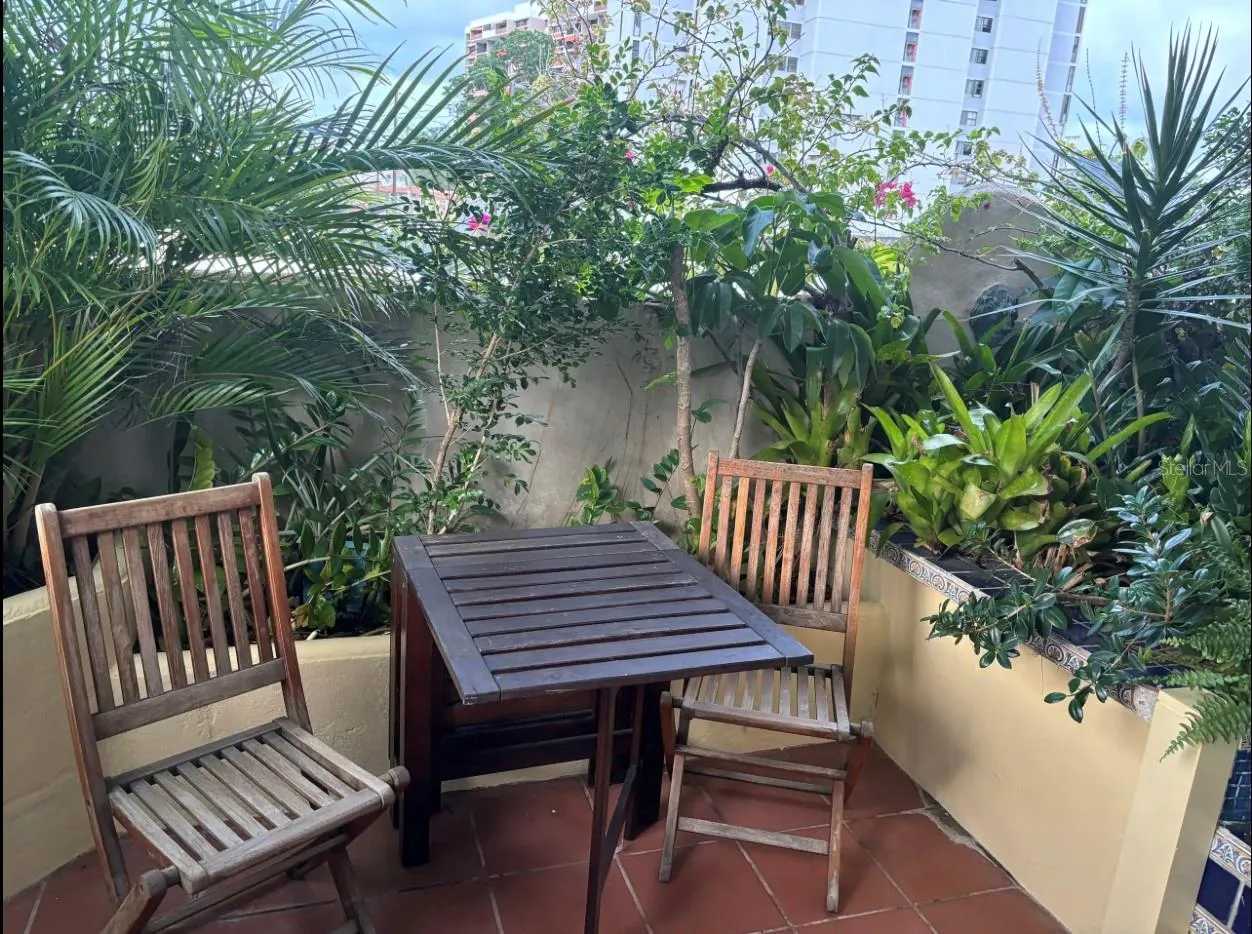 Penthouse terrace dining area.