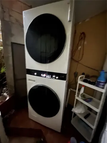 Laundry Center at back of garage.