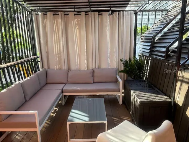 2nd floor rear covered deck.