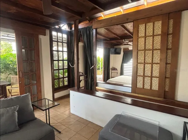Penthouse has a sliding partition if you want privacy.