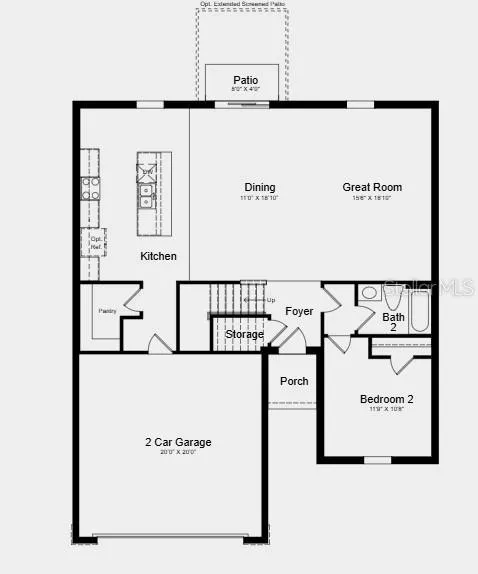 Floor 1 - Additional Highlights Include: top load laundry package, refrigerator, extended LVP flooring on the first floor, window blinds throughout the whole house, and vertical blinds at sliding glass door