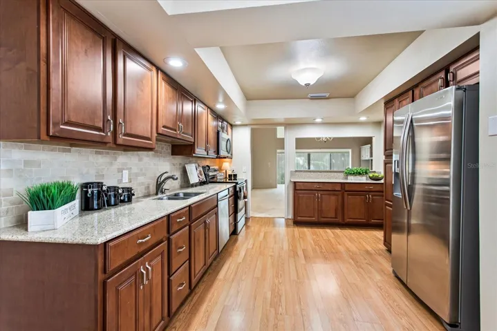 Tons of counter space, cabinets and pantry!