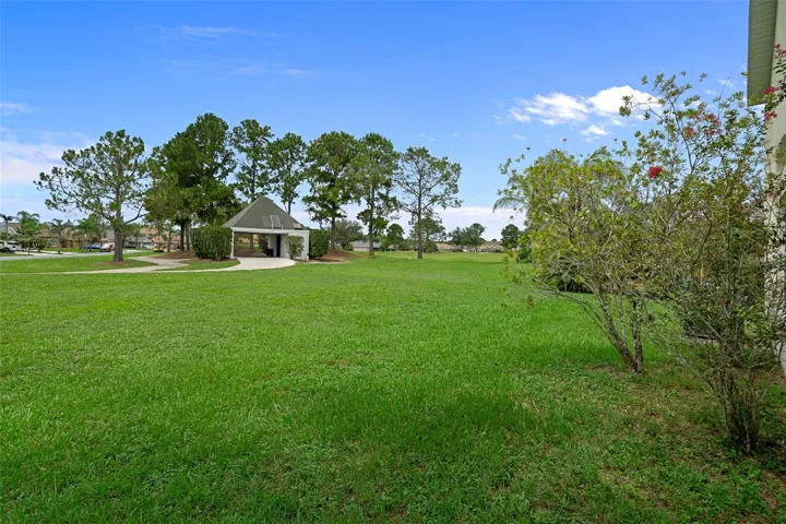 From yard, looking toward 6th green