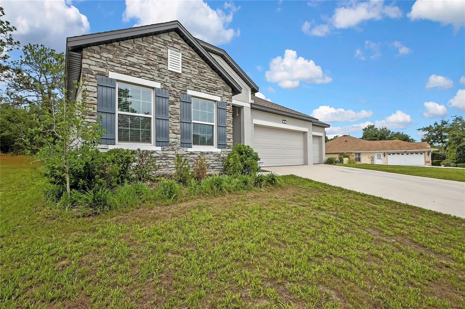 stone front of home