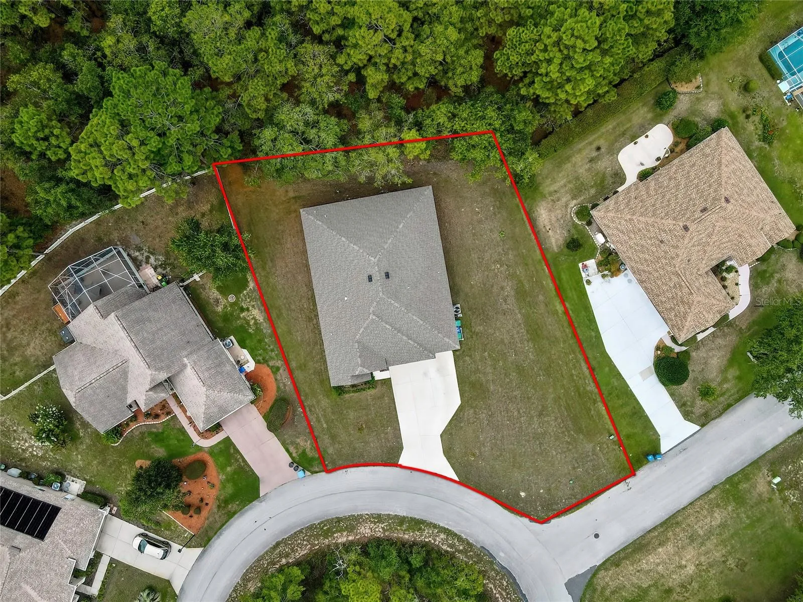 overhead aerial view