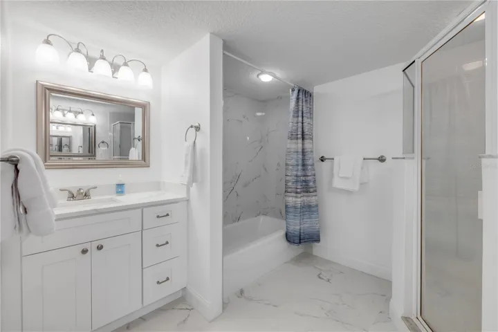 Primary bath with dual vanities