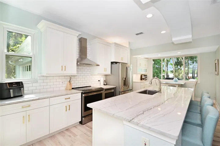 Large kitchen great for entertaining guests.