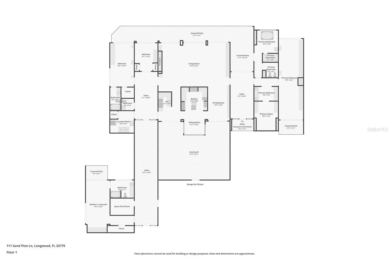 The floorplan of the residence
