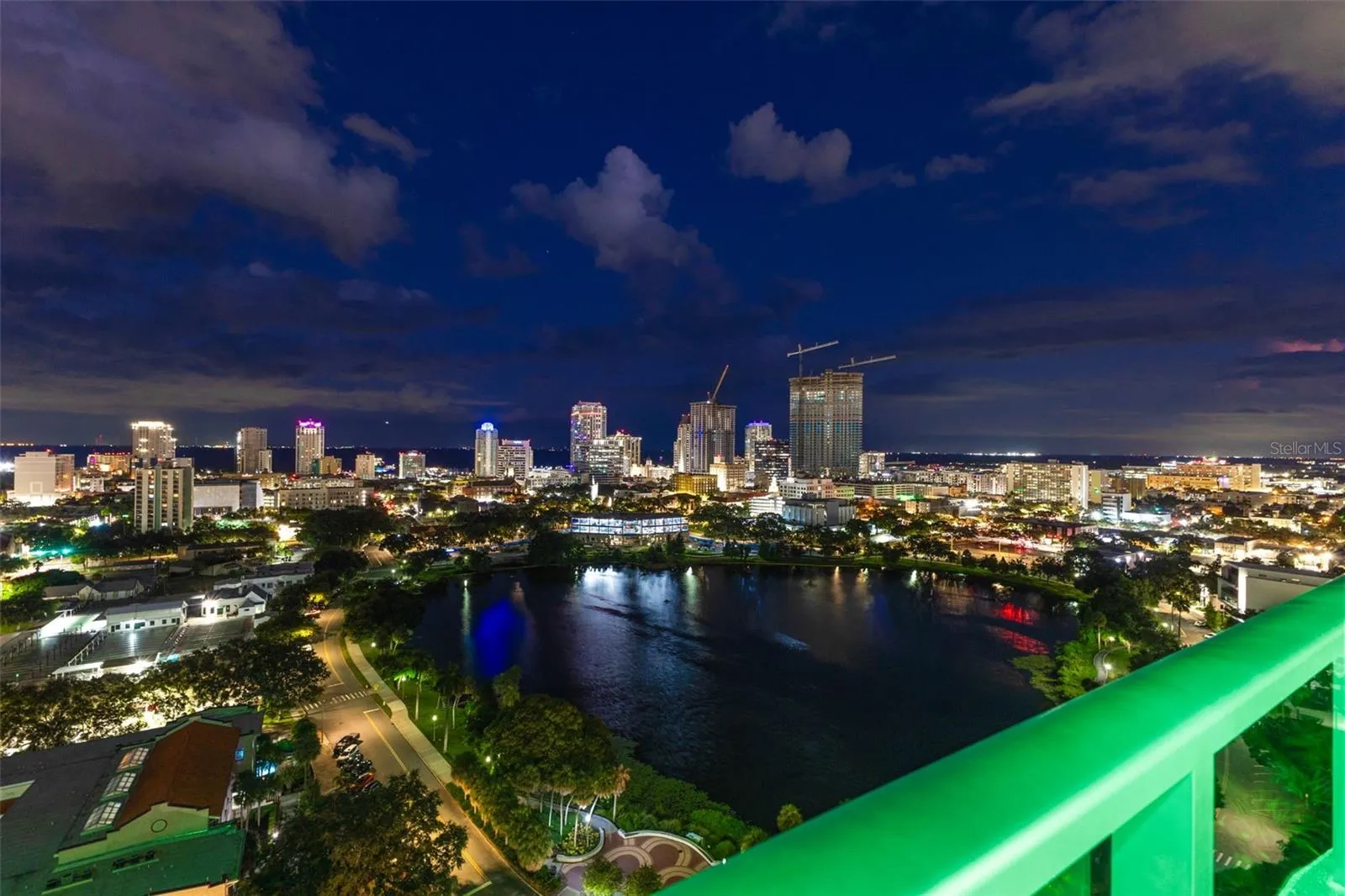 Rooftop views at night