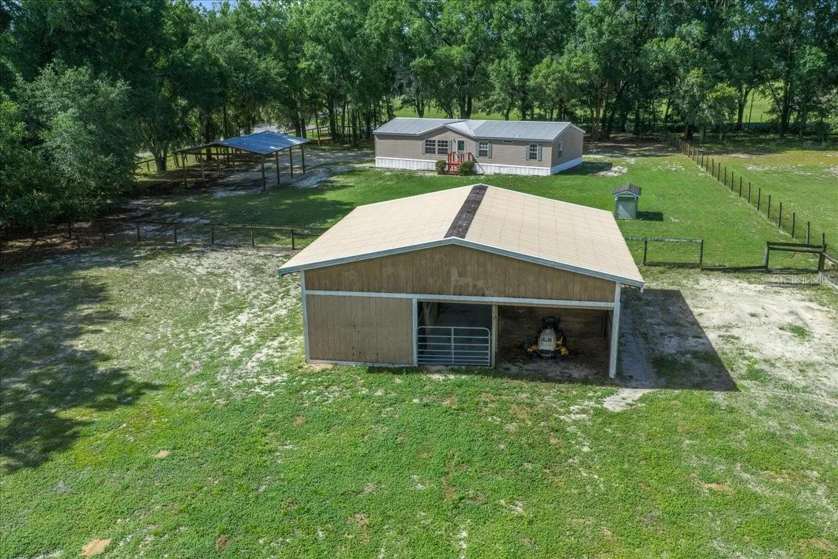 View from back of barn