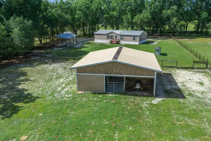 View from back of barn