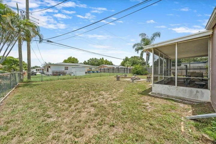 Spacious fenced yard.