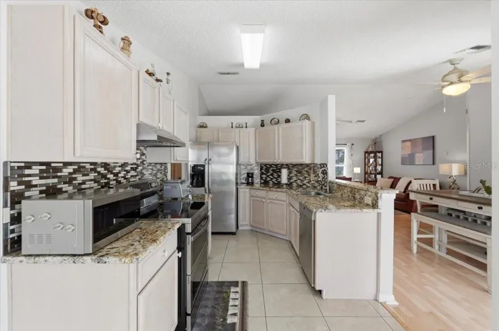 Kitchen with granite