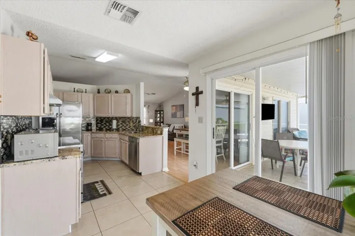 Kitchen with granite